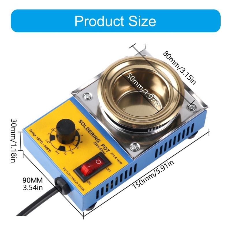 Professional 160W Soldering Iron Pot With Variable Temperature Control From 100℃ To 550℃ For Precise Work