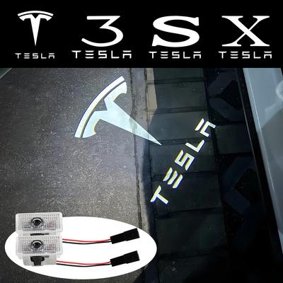 Für Model Y 3 S X Autotür LED Logo Projektor Türbeleuchtung HD Willkommenslicht 3D Laser Ghost Shadow Light Modell 3