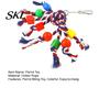 Anxiety Relief Bird Toy Colorful Rope Parrot Toy, Cotton Biting Chew Cage Accessory for Lovebird Budgie Cockatiel Parakeet Enrichment