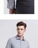 [Containing Mulberry Silk] Langdeng Spring/Summer Anti Wrinkle Men's Formal Shirt with Grid Pattern Business Casual Long Sleeve Shirt for Men