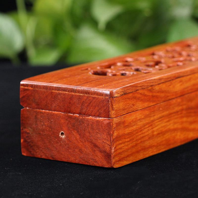 Arzător de tămâie din lemn de trandafir vietnamez și lemn de santal pentru tămâie de agar și tămâie indiană