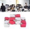 ADHD DIY Infinite Puzzle Toy Adult Portable Alloy Funny Stress Anxiety Relief Flip Puzzle Block Toy Red and Silver