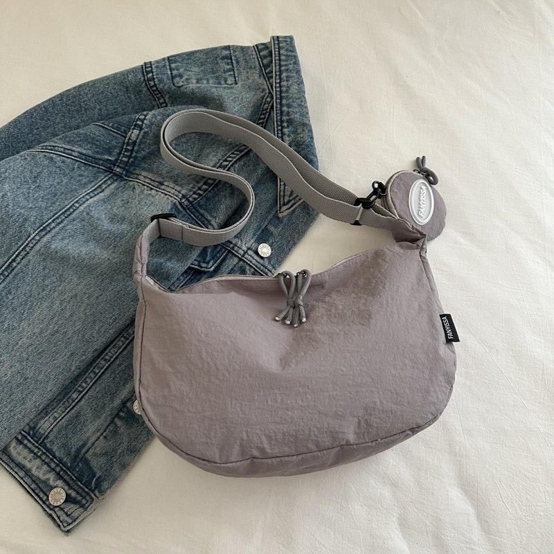

Atmospheric commuting solid color simple texture shoulder messenger bag summer new tote bag fashion dumpling bag