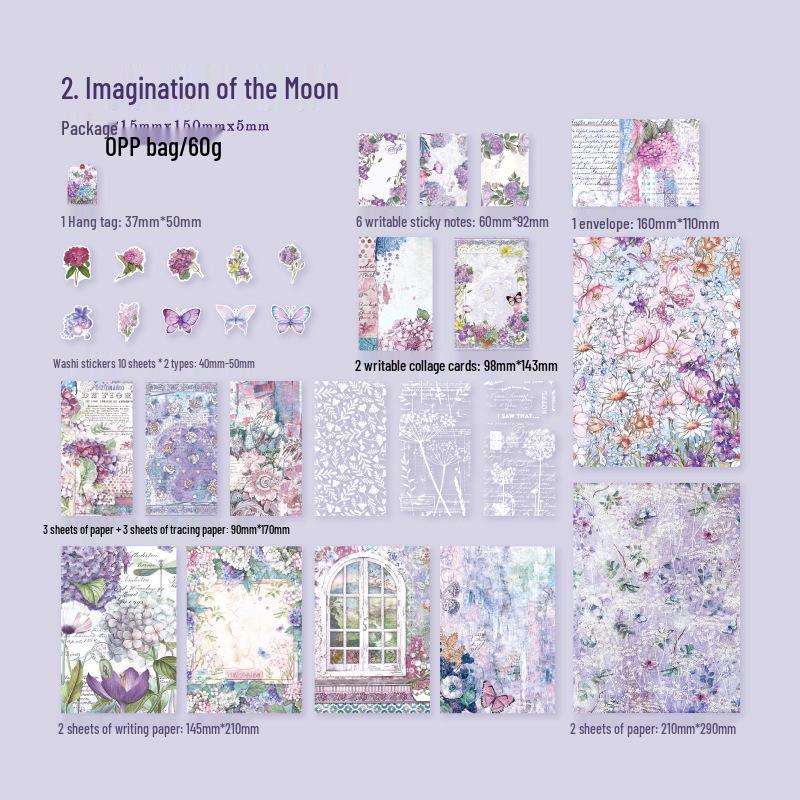 Yan Ji Emotional Collector Series: Retro Journal DIY Mixed Material Pack