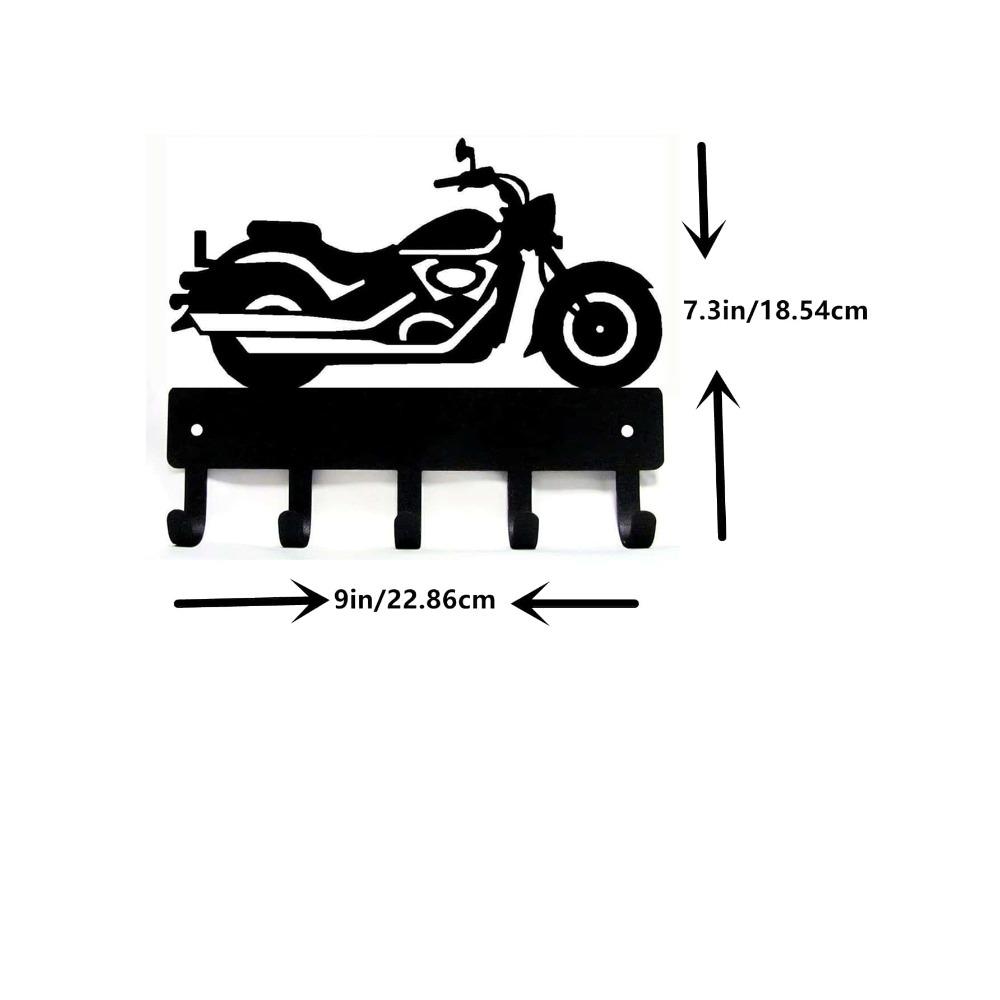 Wrought Iron Motorcycle Key Holder Wall Hook 1 Piece