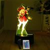 Genshin Impact 3D Lamp LED Night Light Anime Figures Zhongli Raiden Shogun Remote RGB Dream Colors Kids Bedroom Home Decor Gifts