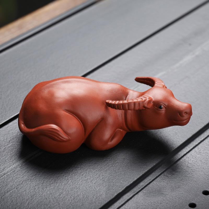 

Ceramic zodiac water buffalo Animal Statues Handmade production Cute home room, office, tea room decoration, small ornaments
