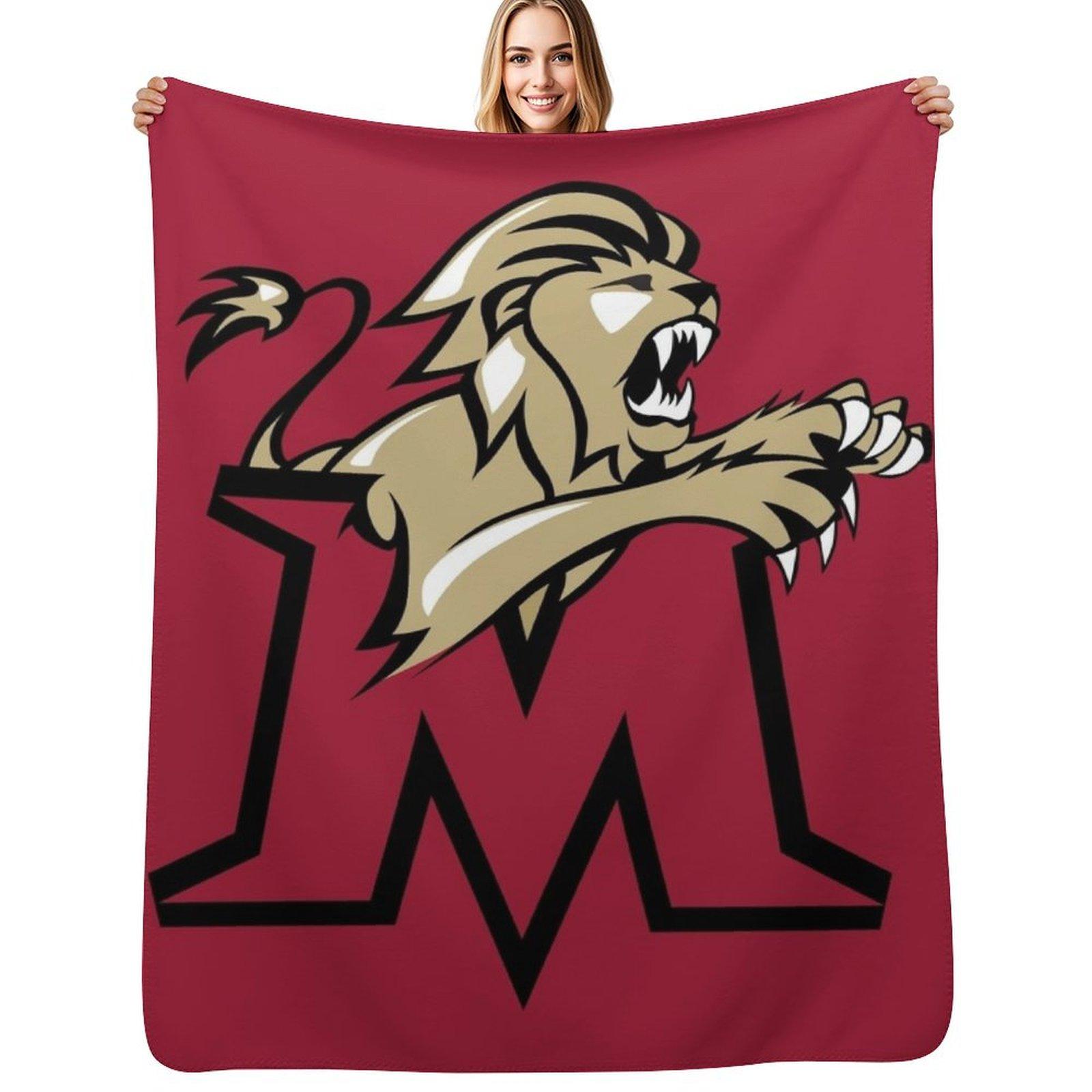Molloy College Throw Blanket Fade Resistant Durable Throw Blanket Size: 75*100cm, Weight: 230 GSM