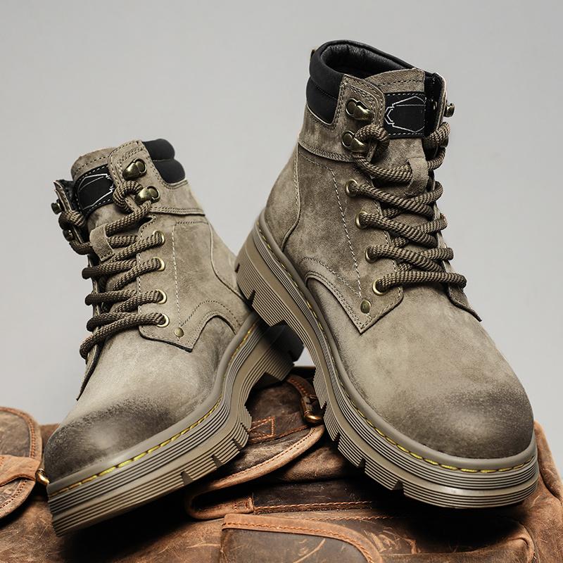 Fashion Autumn and winter men's boots High quality retro style Daily office and leisure business shoes Thick bottom luxury Outdoor