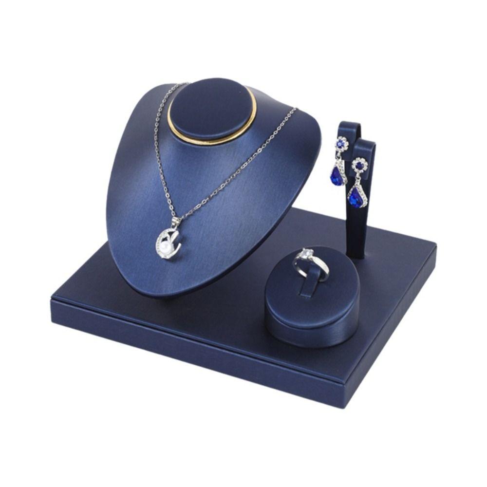 Multi-purpose Combination Set Jewelry Rack PU Leather Counter Showcase Props  Table Display