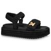 Louis Vuitton Beach Sandals Women's Black 1ABGR7