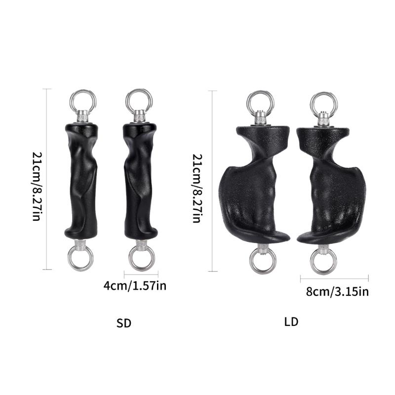 Ergonomic Workout Handles With Metal Hook Comfortable Gym Handle For Cable Machine Lat Pulldown And Rowing Exercise