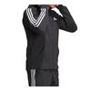 Adidas Printed Three-Stripes Fleece-Lined Hooded Knit Jacket Men Jackets Black DQ1455