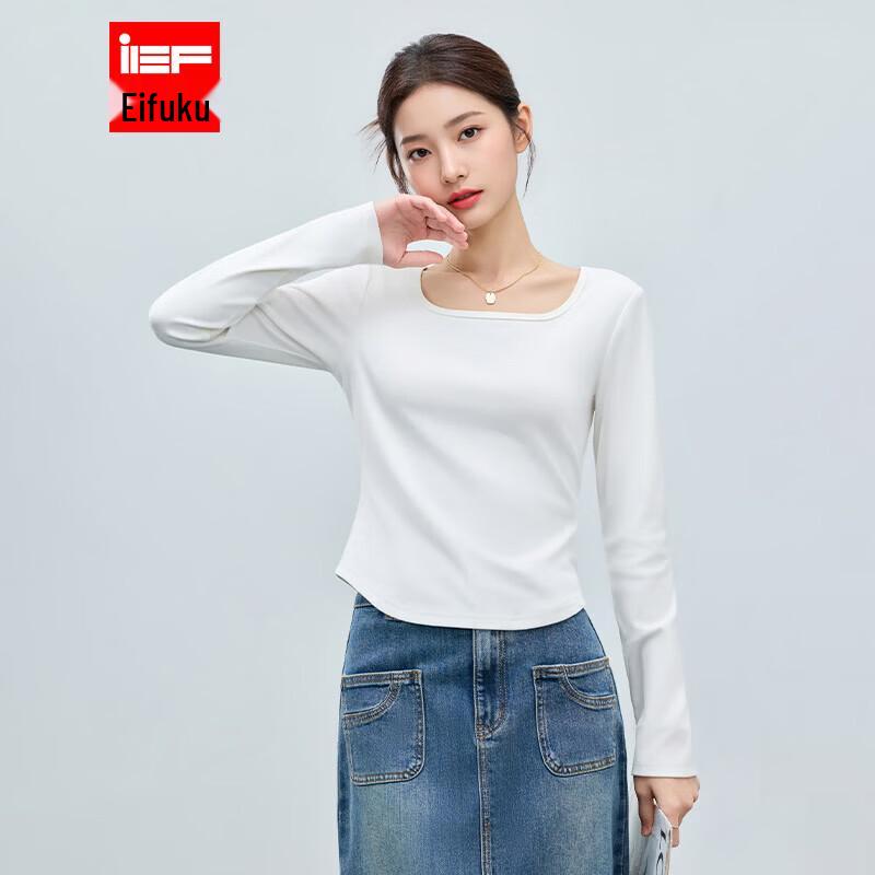 IEF 2026 Spring Korean Style Simple Solid Color Versatile Top