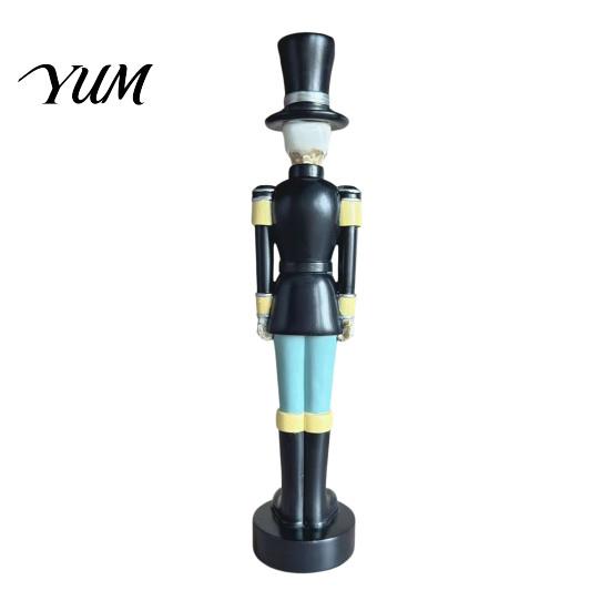 Festive Resin Crafts for Home Halloween Skull Nutcracker Figurine, Spooky Soldier Statue, Creative Room Decor Collectible Ornament Shelf Table Indoor