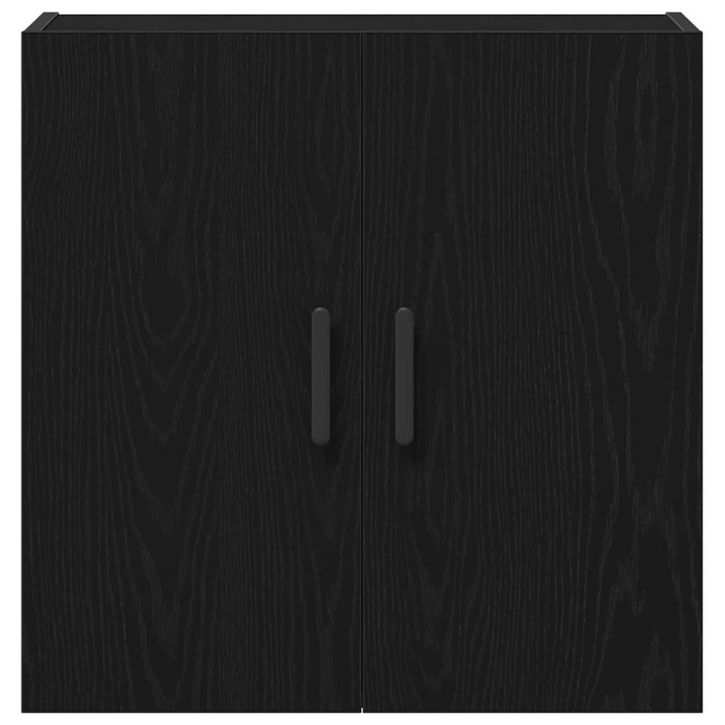 Wall Mounted Cabinet In Black Oak Look 60 X 31 X 60 Cm