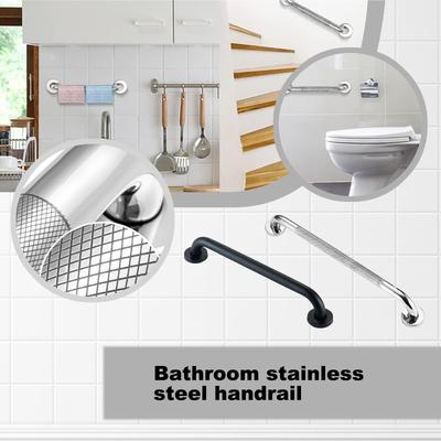 Corrimãos serrilhados antiderrapantes de aço inoxidável, corrimãos de banheiro e toalete, corrimãos de banheiro sem barreiras para deficientes e idosos