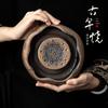 Lotus Pond Teapot Holder Retro Water Storage Small Tea Tray Coarse Pottery Tea Tray Tea Set Heat Insulation Mat Serving Tray