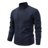 Men's Autumn-Winter Plus Velvet High Neck Sweater - Warm, Thick Knitwear for Middle-Aged Dads
