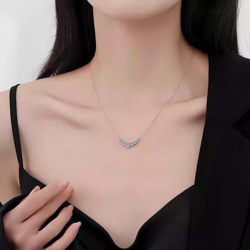 D Vvs1 Moissanite Necklace for Women Wedding Fine Jewelry with Certificates 925 Sterling Silver Plated 18K White Gold Necklace
