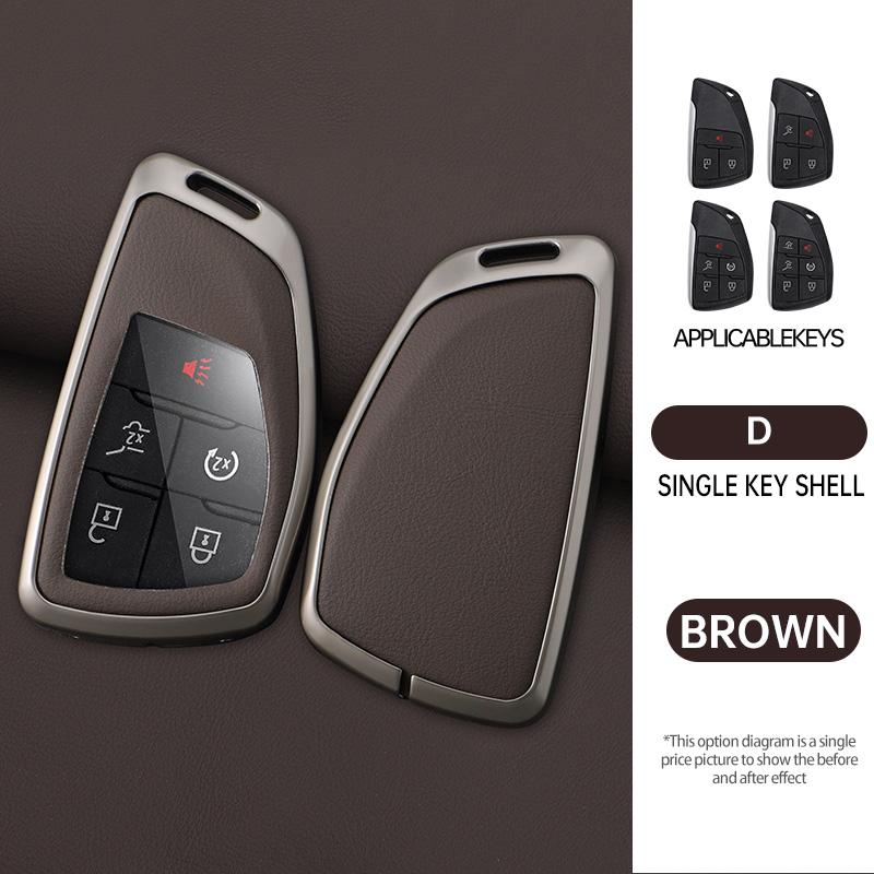 Alloy 3/4/5/6 Buttons Auto Key Fob Case Cover Fit For Chevrolet Tahoe Suburban Fit For Gmc Yukon Fit For Buick Envision S Plus Avenir -