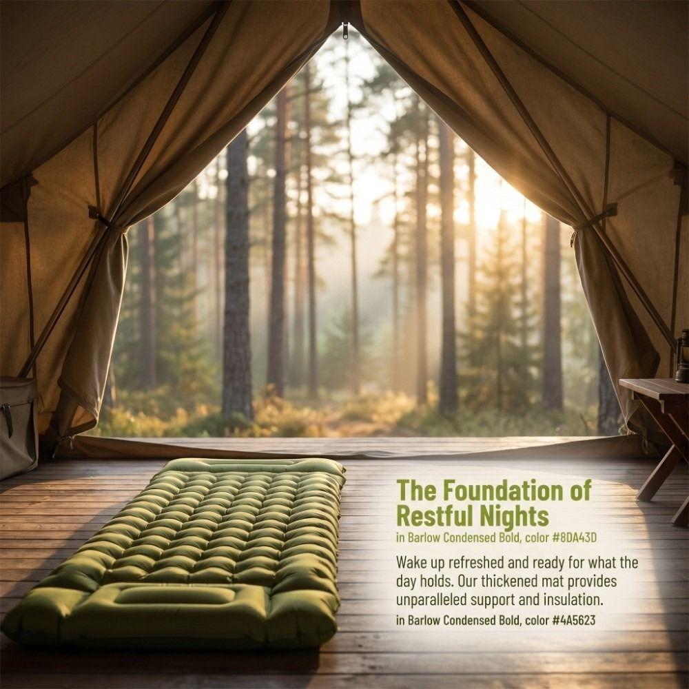 Self-Inflating Inflatable Mat Portable Inflatable  Sleeping Pad Built-in Pillow Air Mat  Climbing