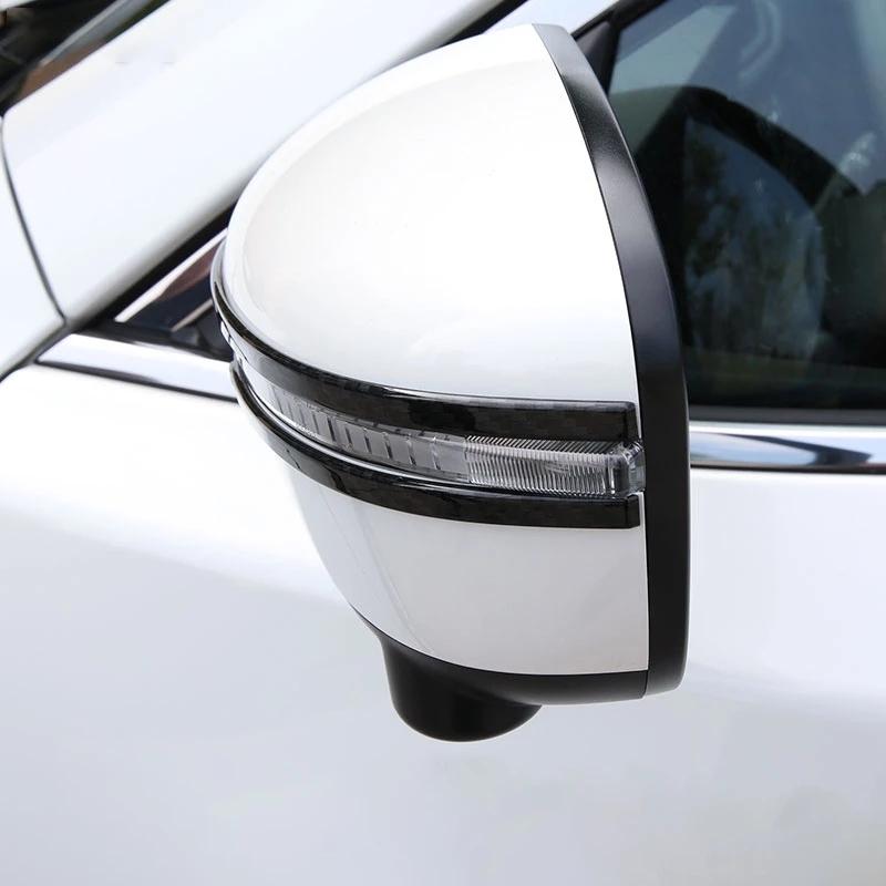 For Nissan Qashqai J11 X-trail X trail t32 Rogue 2014- ABS Car Rear View Mirror Cover Strip Reflective Stickers Accessories