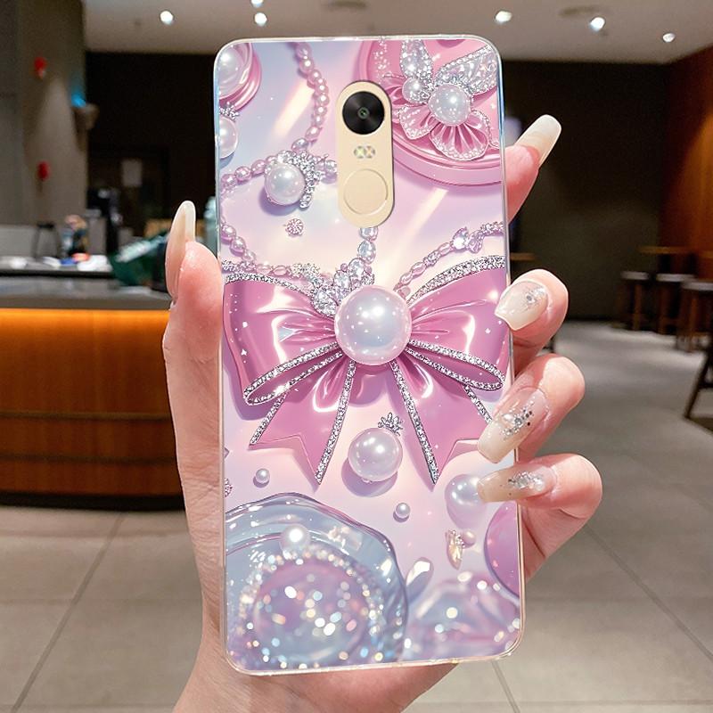 For Xiaomi Redmi Note 4 Case Clear Luxury Butterfly Flower Soft TPU Silicone Phone Cover For Redmi Note 4X Transparent Case