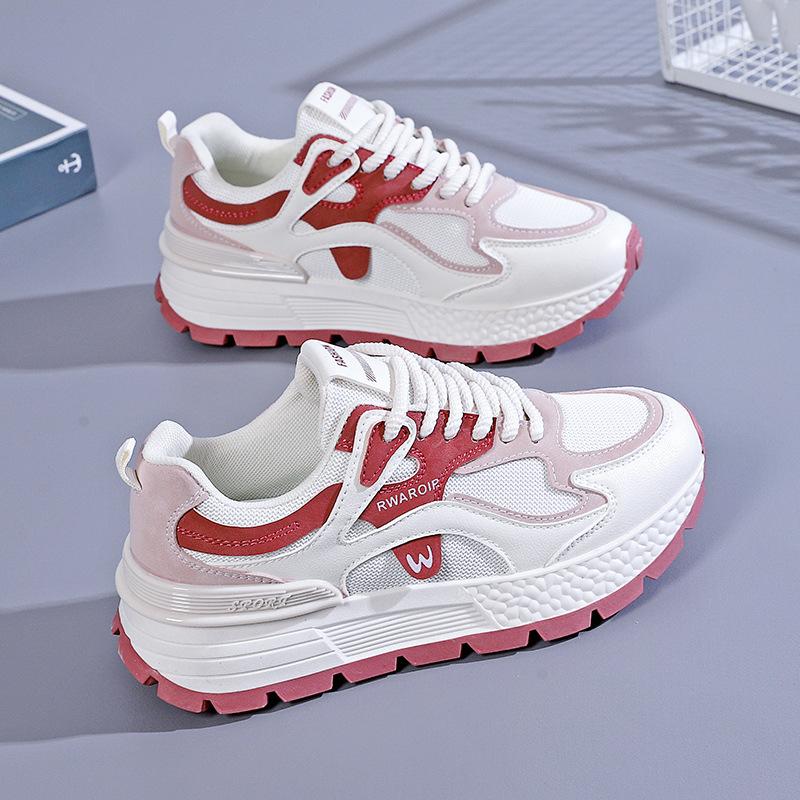 Buty siatkowe oddychające na wiosnę i lato Damskie buty sportowe Ultralekkie Miękka podeszwa Białe buty codzienne Buty do biegania