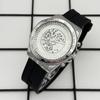 JYL Men's Watch Student Fake Three-eye Hollow Silicone Strap