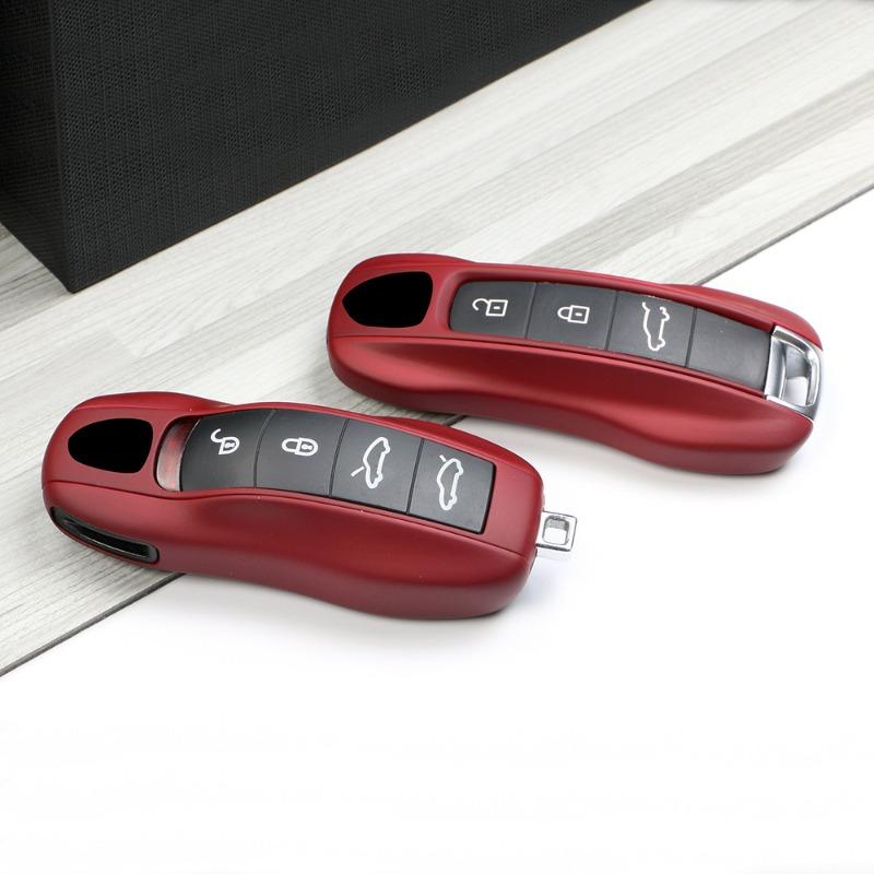 Red Color For Porsche Key Case For Panamera Cayenne Cayman Boxster 911 Macan Protection Shell Remote Key Cover