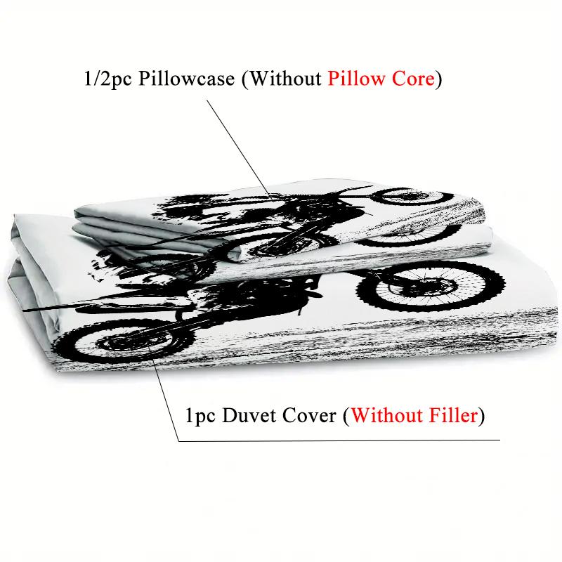 3D Print Motocross Bedding Set For Boys Adults Men Off-Road Race Motorcycle Duvet Cover Bed Cover Home Polyester Quilt Cover