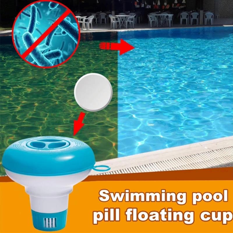 Swimming Pool Chlorine Tablet Floating Device Large Capacity Chlorine Pool Cleaning Supply For Home And Commercial Use
