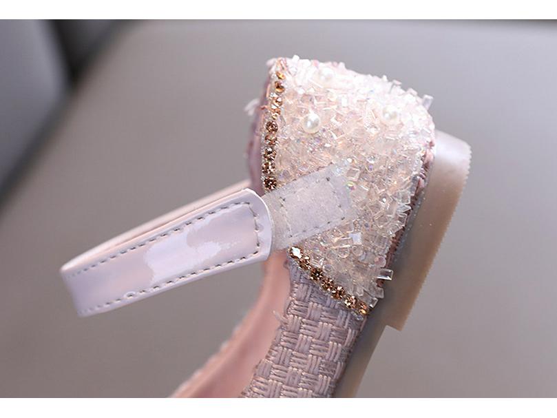 Sommer 2025 Koreanischer Stil Mädchen Schmetterling Strass Tanzschuhe