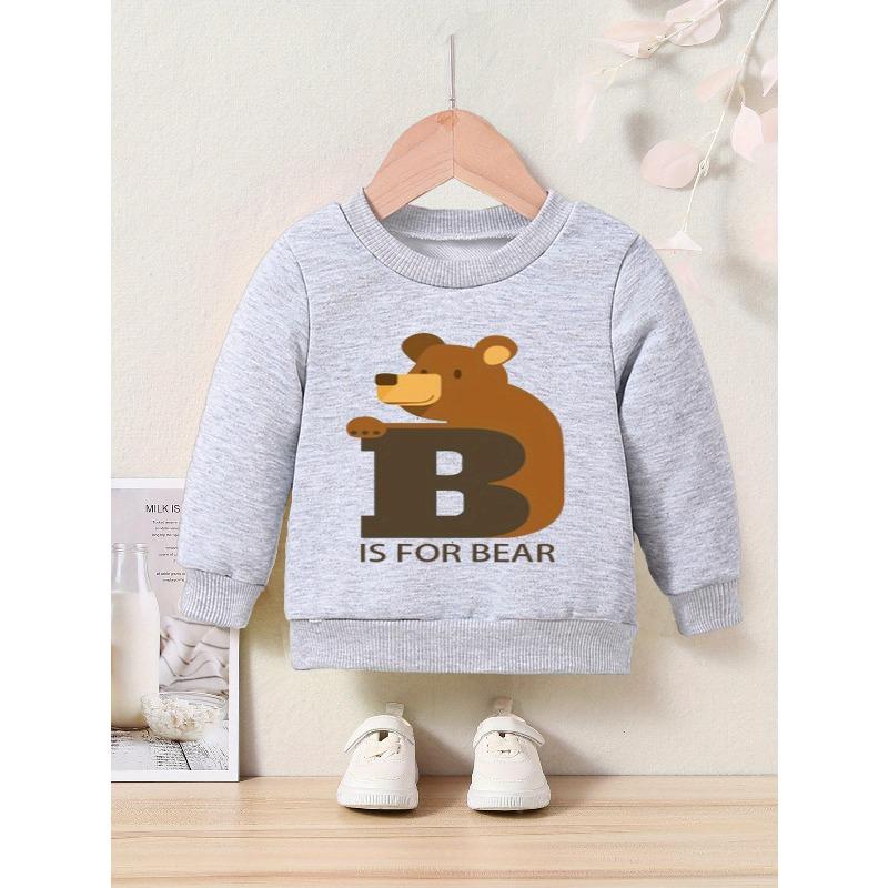 Spring/Autumn Cartoon Print Round Neck Sweatshirt Sportswear