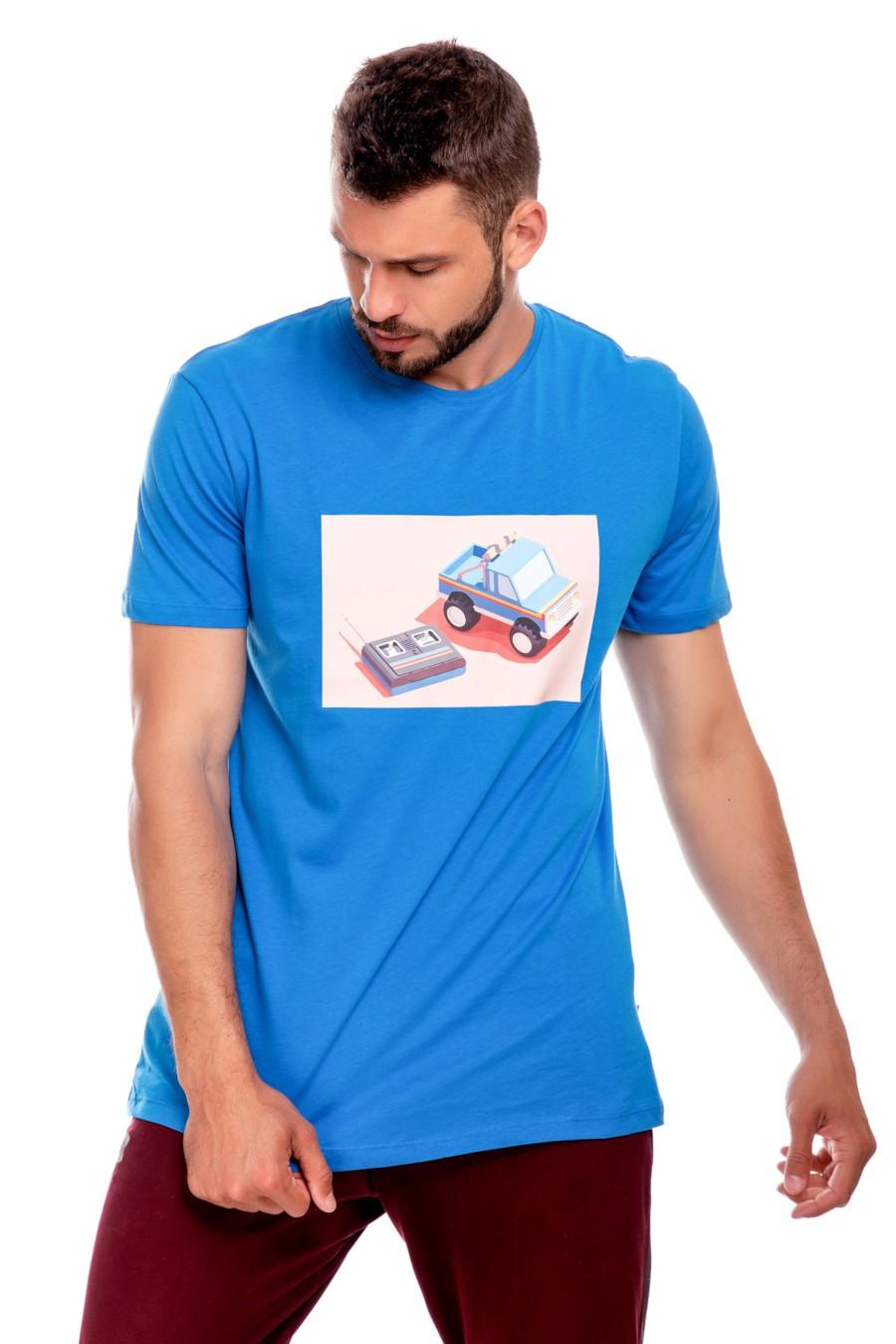 

Футболка John Frank (60100) 46(S) французький небо синє кольору