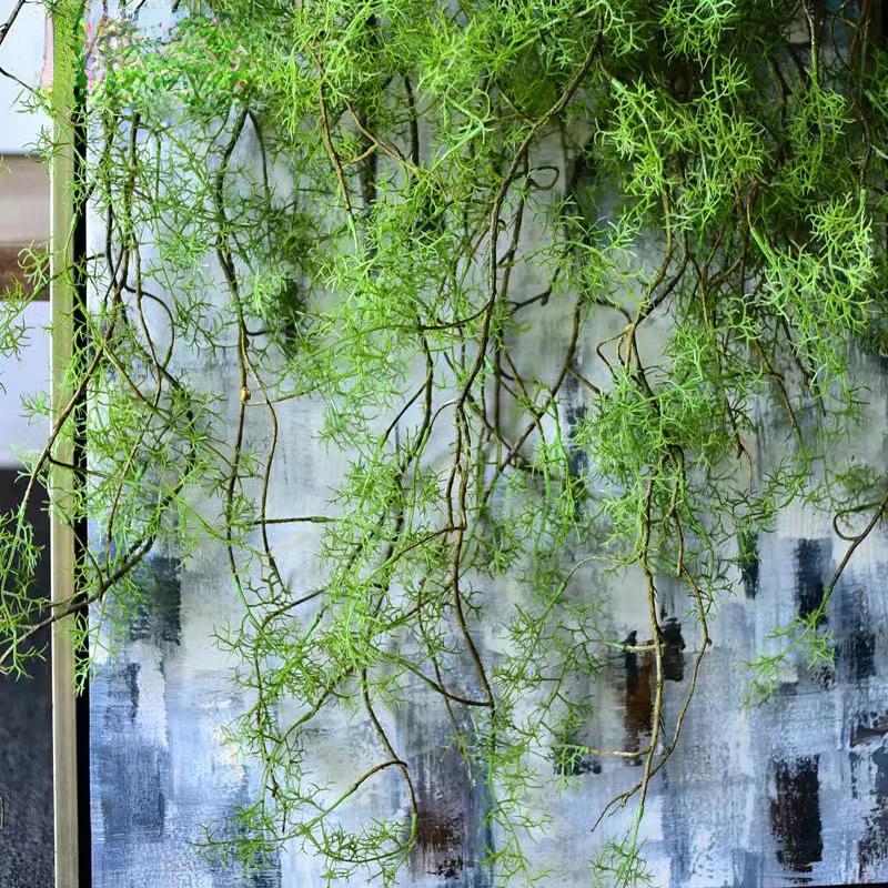 140 cm artificial plant black bone mango vine 1 piece 5 branches home wall hanging ivy green fake flower plant pine needles new