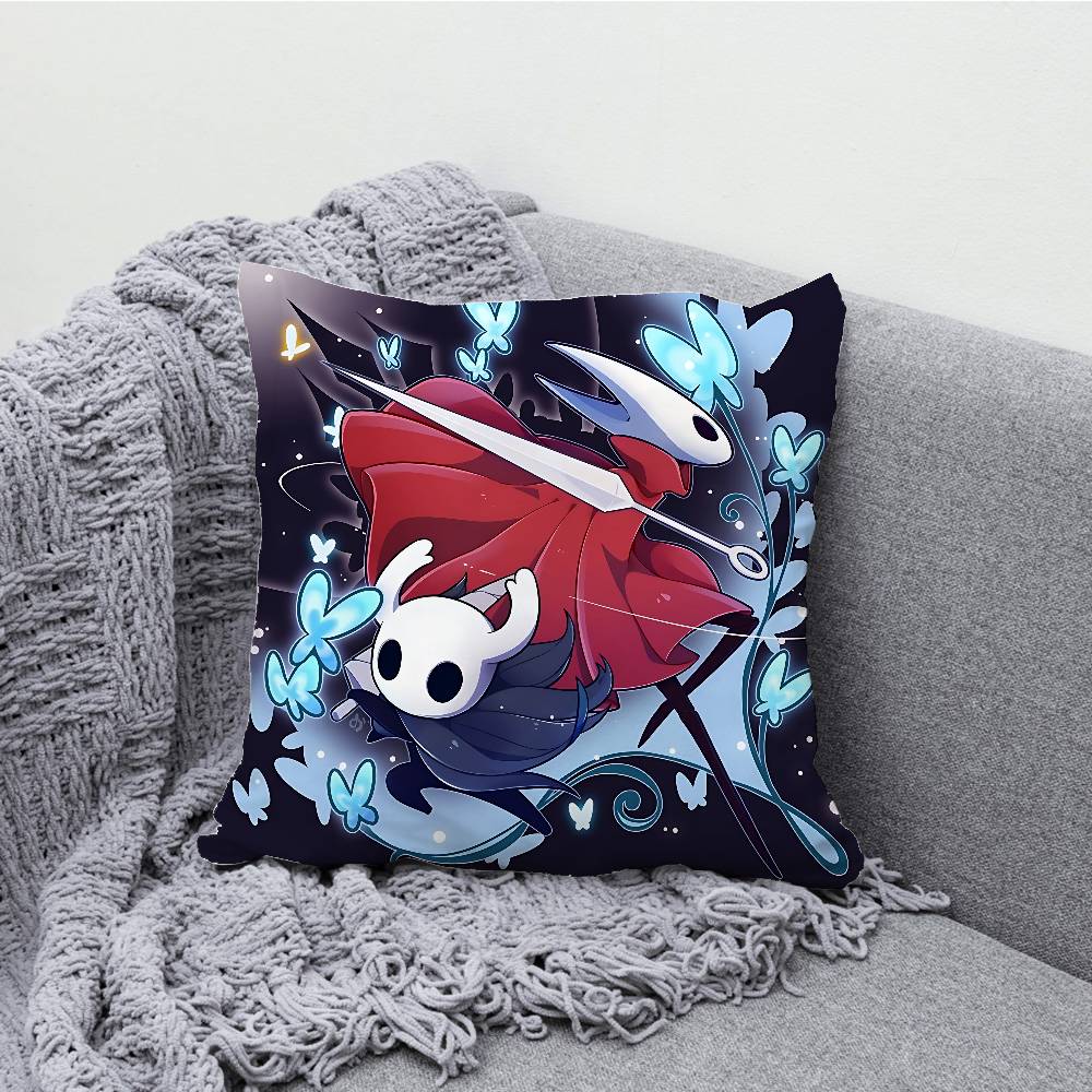 H-Hollow K-Knight Chibi Throw Pillow Case For 45x45cm 55x55cm 30x30cm Square Car Pillowcase Home Bedchamber Decor Gift