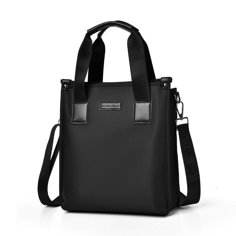 

New men s handbag vertical briefcase men s bag business bag Oxford cloth backpack multi-layer messenger bag чёрный