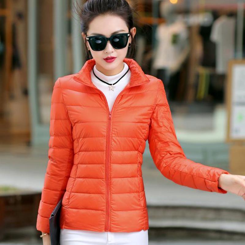 Brand Women Autumn Winter Clothes Basic Jacket Solid Slim Warm Thin Coat Casual Long Sleeve Zipper Cotton Parkas