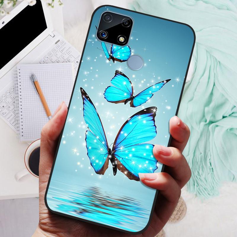 Pro Realme C25s pouzdro Soft TPU silikonový kryt na telefon pro OPPO Realme C25 pouzdro Bumper C25S RMX3195 C 25S nárazuvzdorný kryt Coque