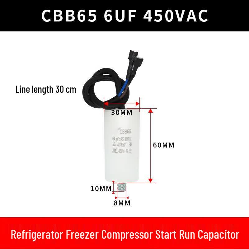 Refrigerator Freezer Compressor Start Run Capacitor