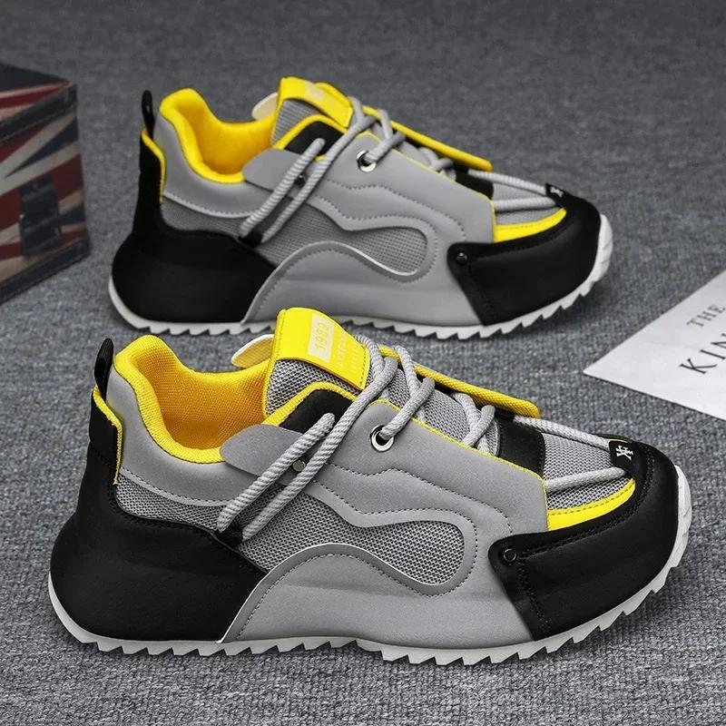 Fashion Men Sneaker Breathable Casual Shoe Thick Sole Heightening Shoes for Men Designer Platform Running Shoe Big SizeZapatillas Hombre
