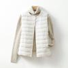 Autumn and Winter New Light Down Jacket Women's Liner Small Vest Round Neck Wearing Collarless Light Vest Tide