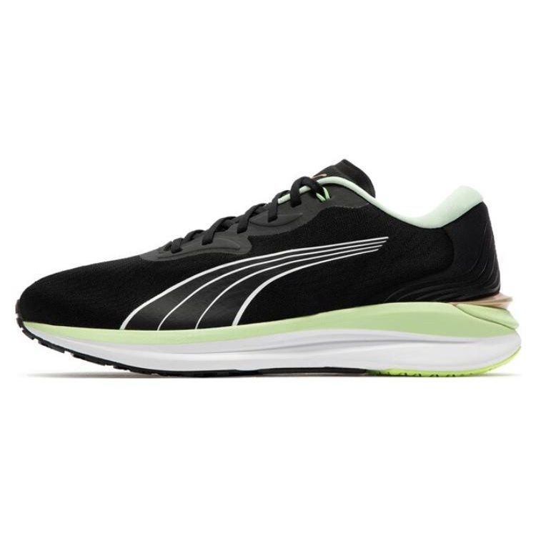 Puma Electrify Nitro 2 Comfortable Fabric Slip-Resistant Durable Low-Top Casual Running Shoes Men sneaker Black Green 377790-01