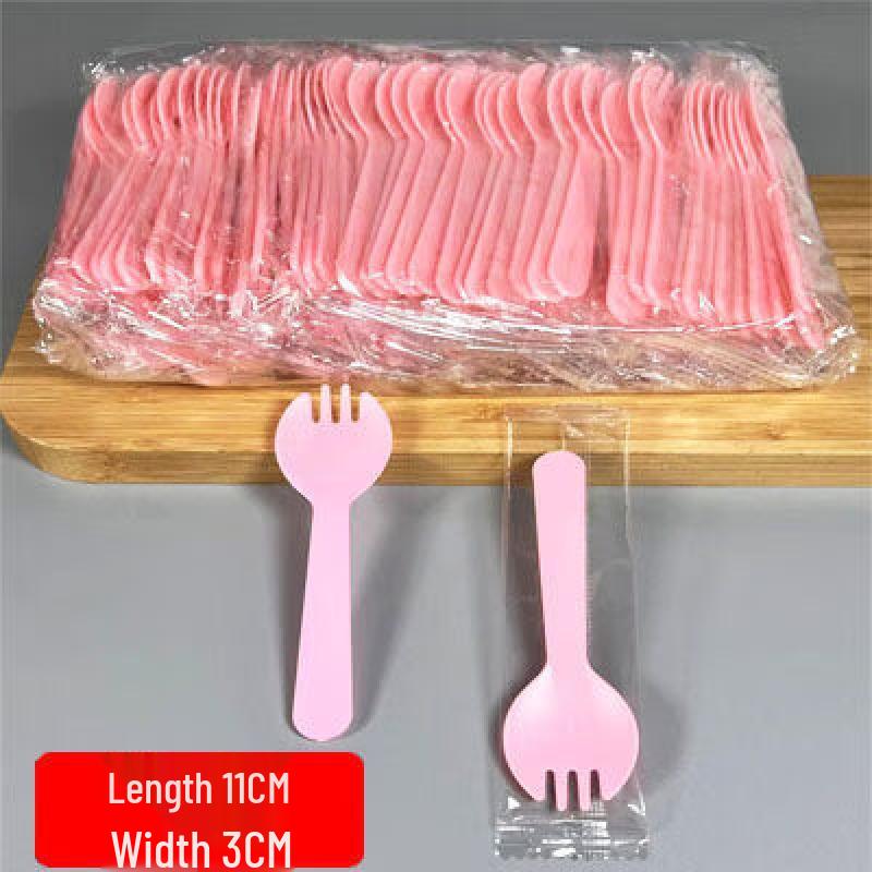 UOSO Individually Wrapped Disposable Plastic Spoons