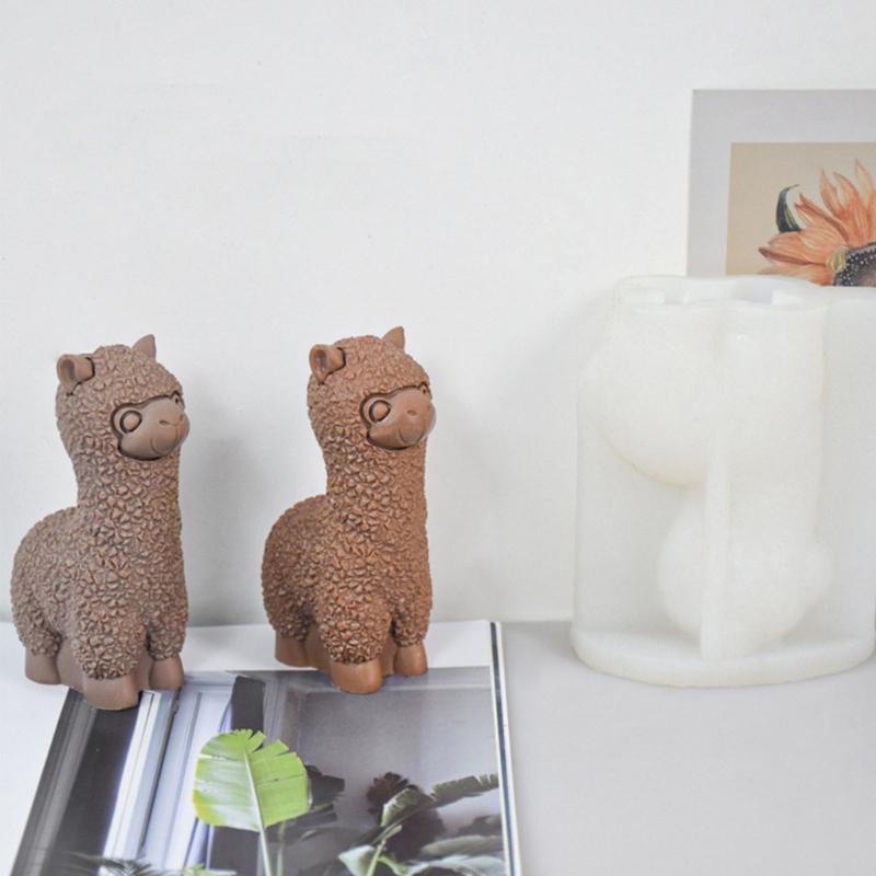 Cute Alpacas Silicone Mold DIY Epoxy Resin Molds Table Ornament Mould Soap Mold