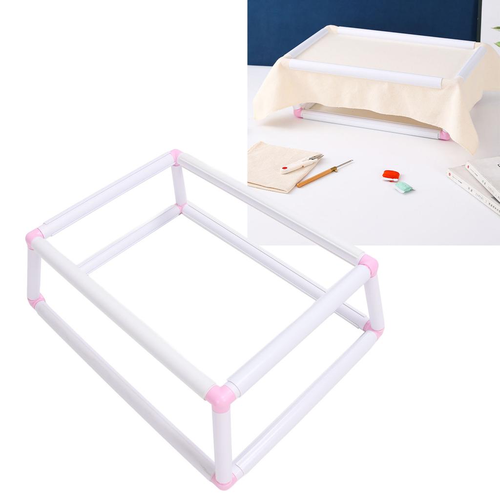 Embroidery Frame Holder Double Layer Clip On   Stitch Hoop Plastic Handheld Frame Rack for Needlework