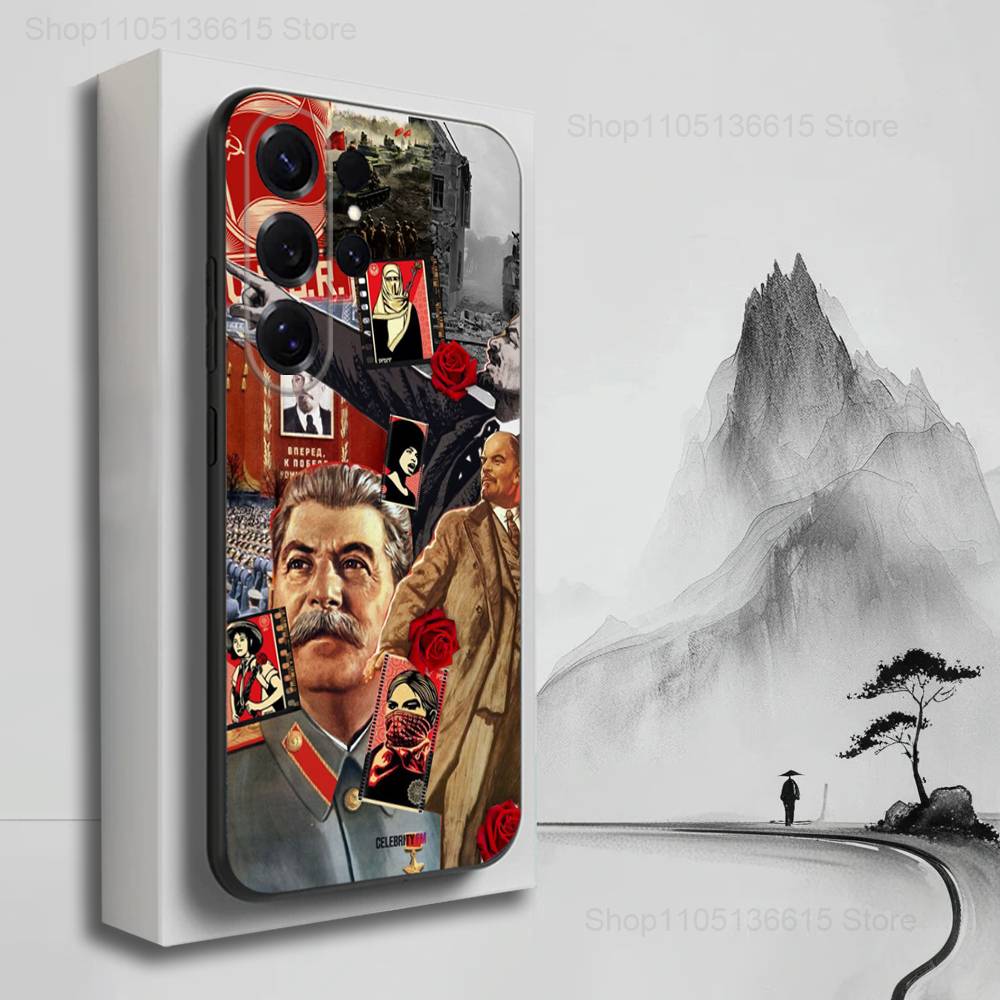 Great USSR Russian Banner Phone Case For Samsung S25,S24,S23,S22,S21,S20,S10,S9,Ultra,Plus,Lite,FE,Soft Silicone Black Cover