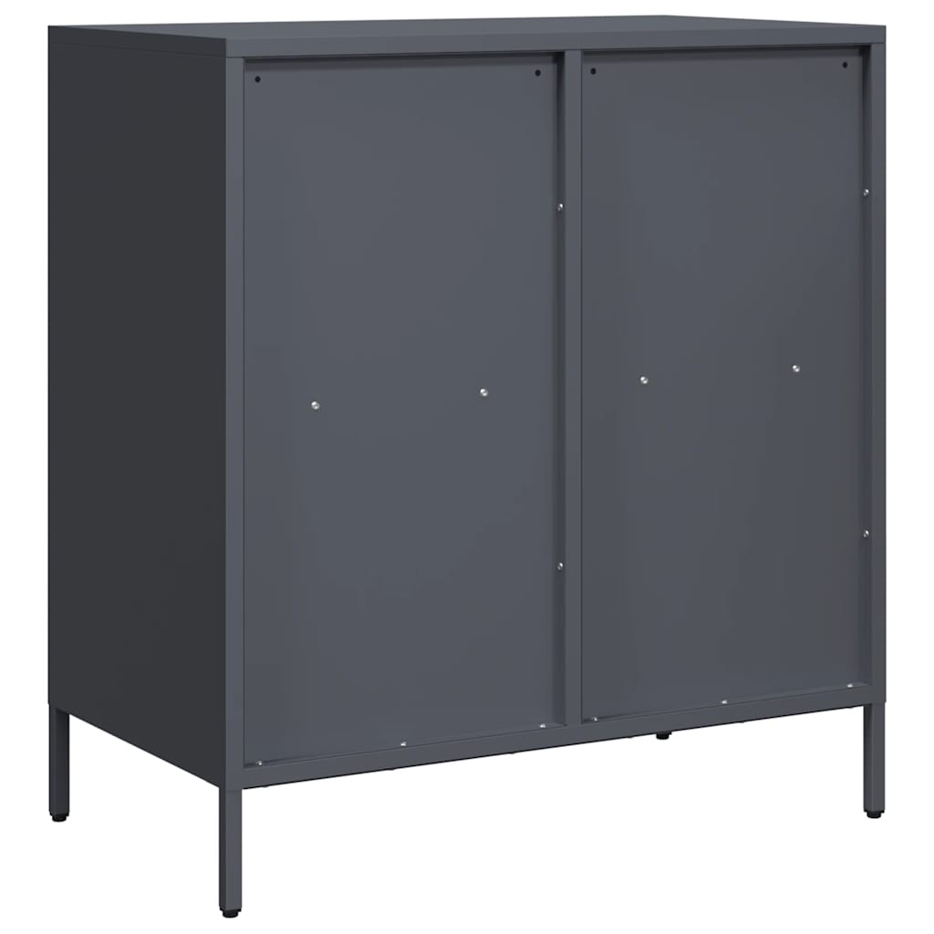 Vidaxl Szafka, Antracytowa, 68X39X73,5 Cm, Stal Walcowana Na Zimno